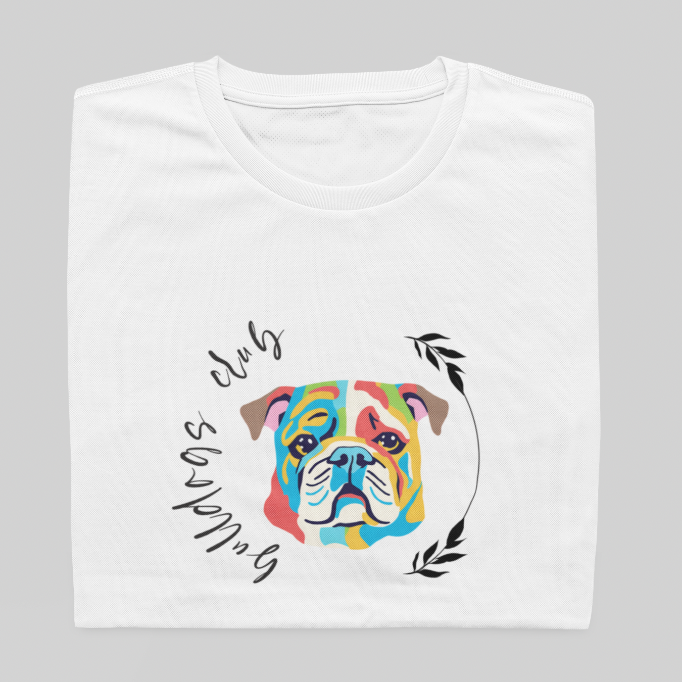 T- shirt Quality - Bulldog Inglês CLUB - BRANCO