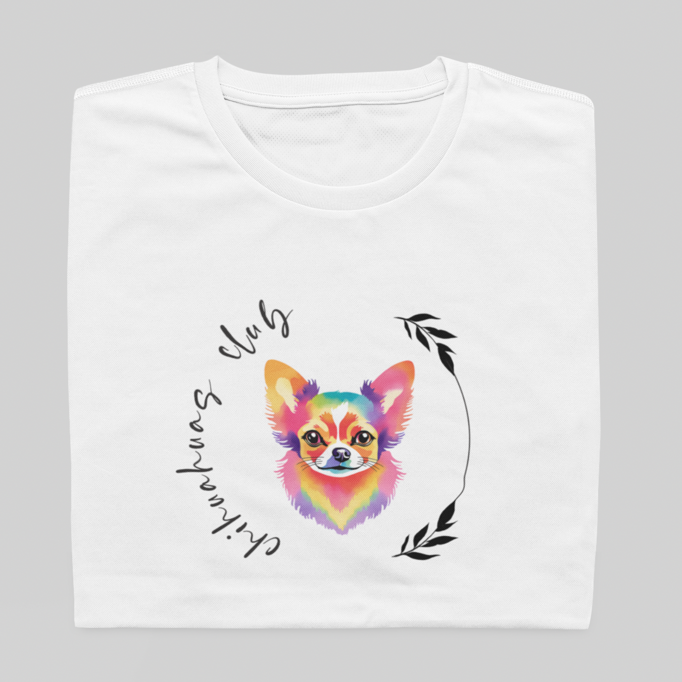 T- shirt Quality - Chihuahua CLUB / PELO LONGO - BRANCO