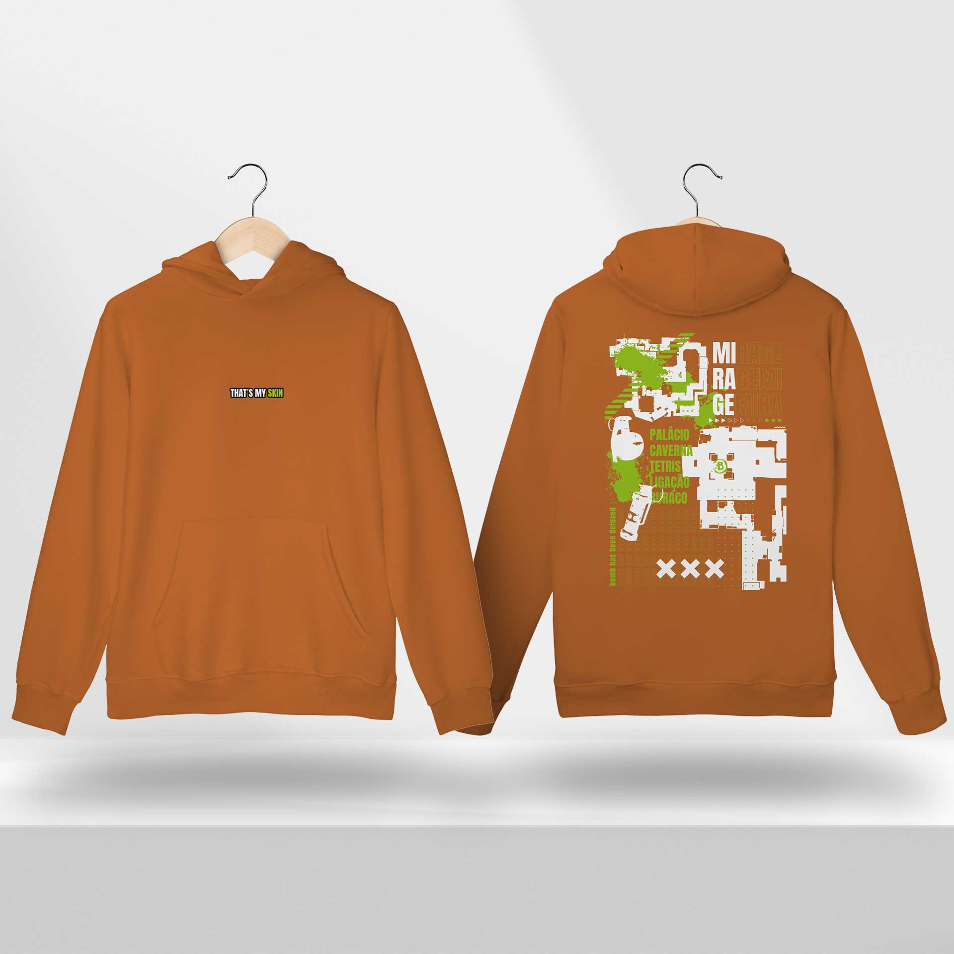 Moletom Cancugu TMS - Estampa inspirada no jogo Counter Strike com mapa Mirage estilizado em branco