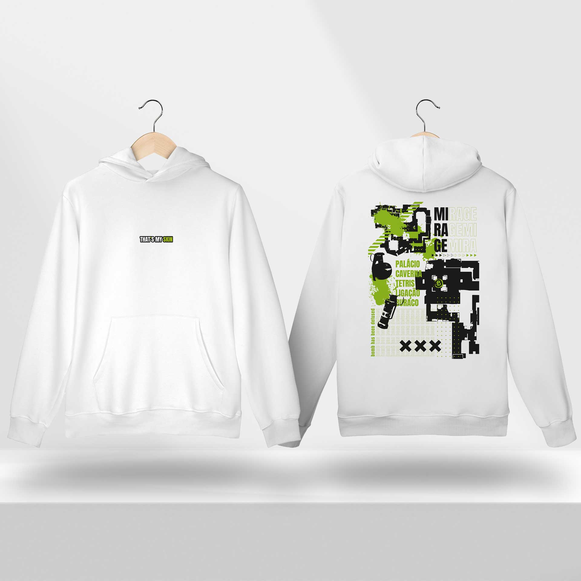 Moletom Cancugu TMS - Estampa inspirada no jogo Counter Strike com mapa Mirage estilizado em preto