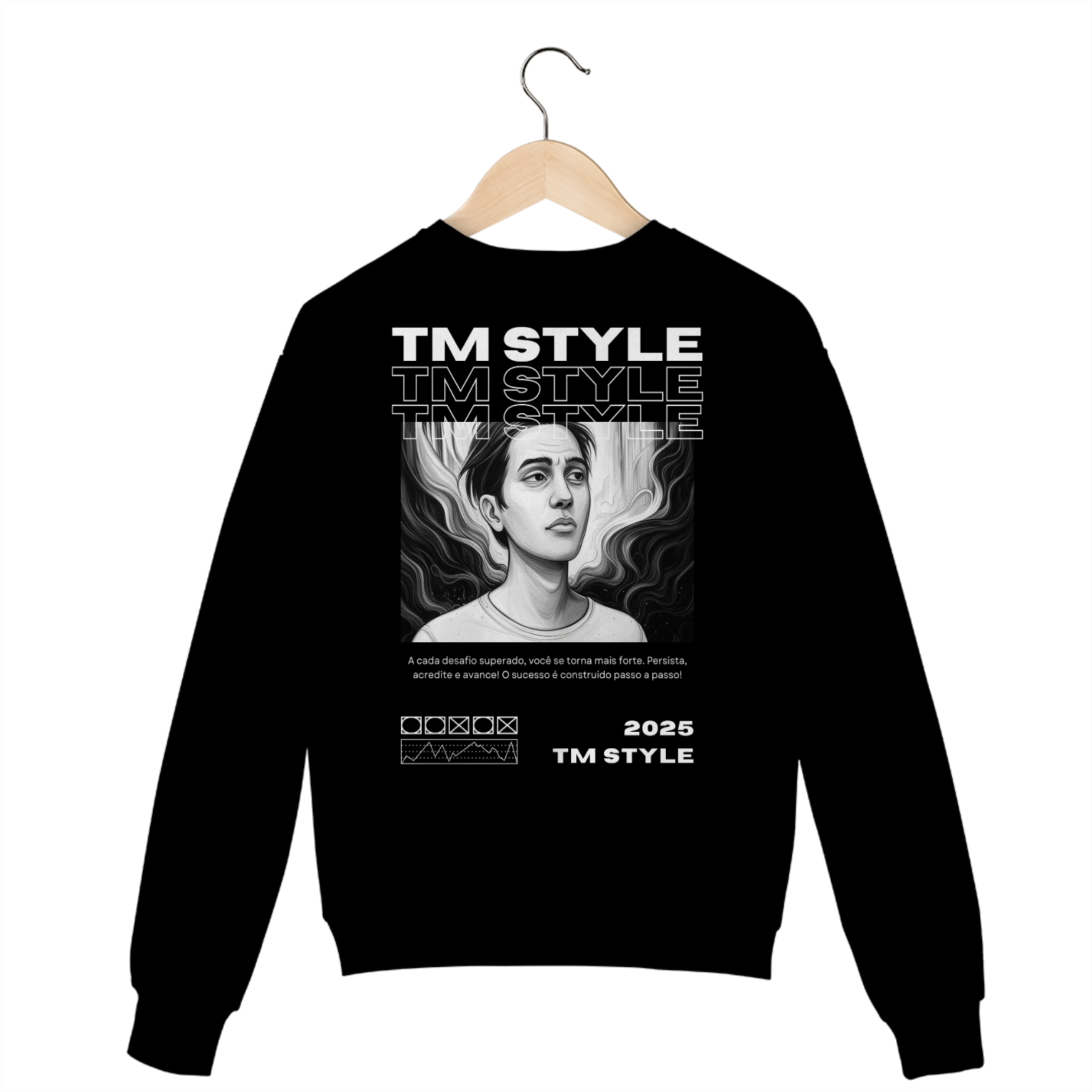 CASACO FECHADO PRETO DESAFIOS TM STYLE