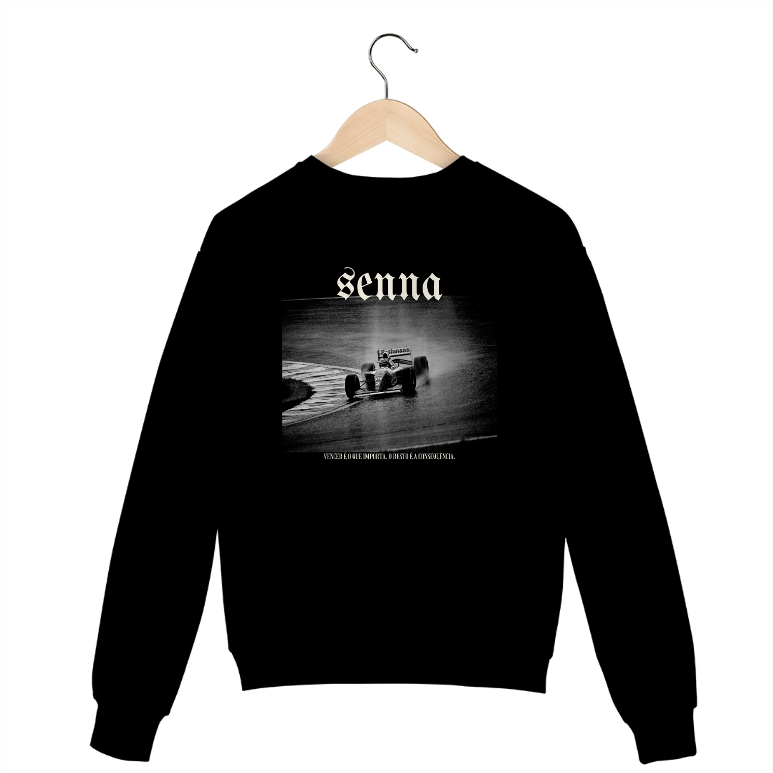 Casaco Fechado Preto AYRTON SENNA REI DAS PISTAS