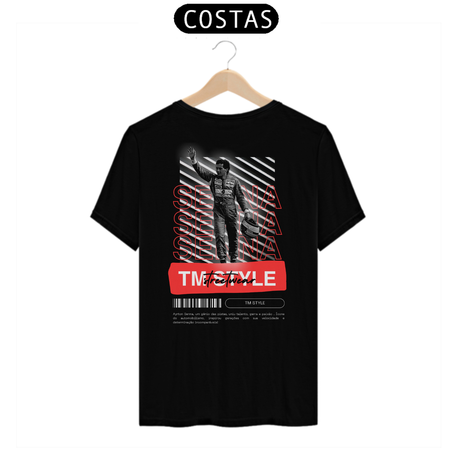 Camisa preta Classica AYRTON SENNA