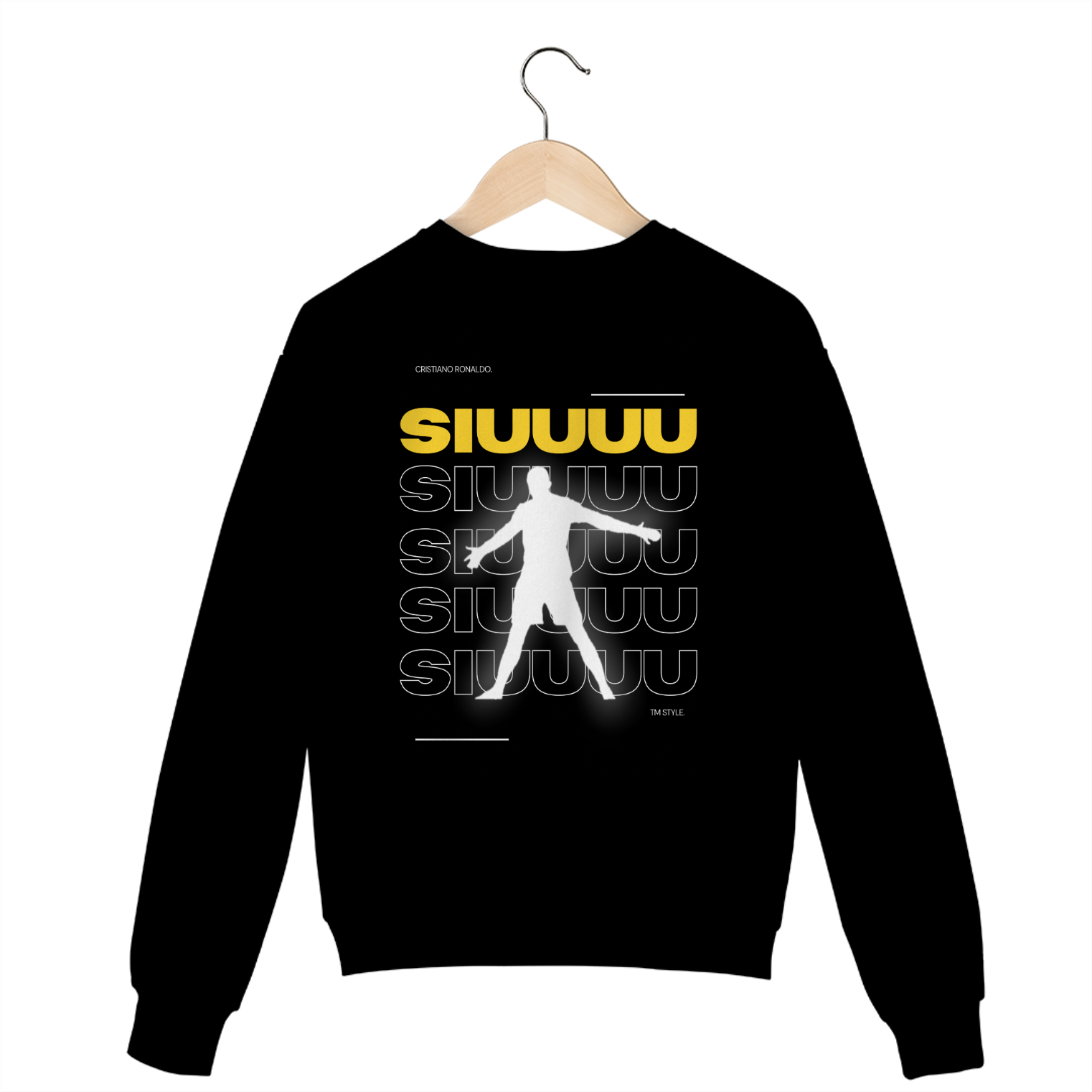 Casaco Fechado Preto CR7 SIUUUU