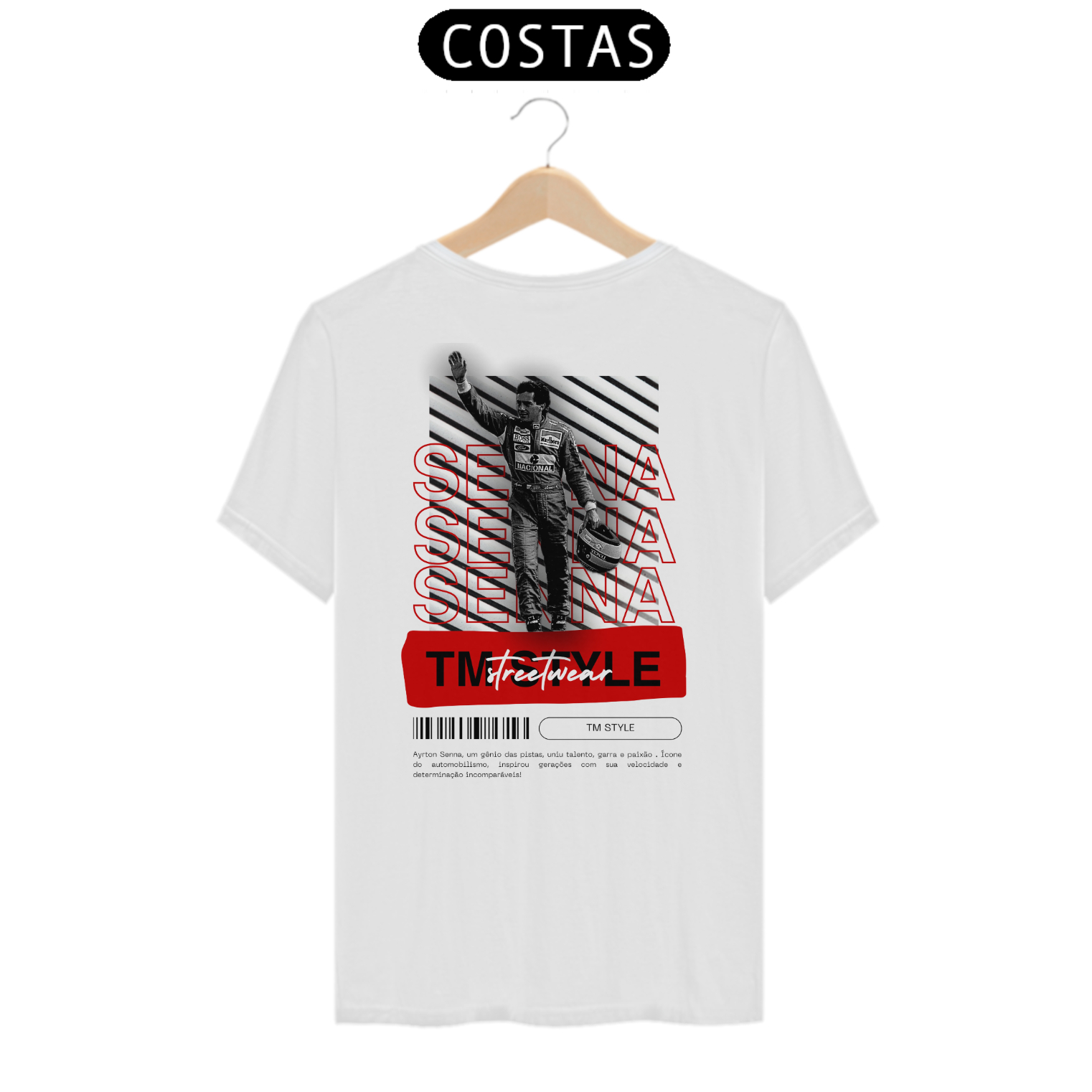 Camisa Branca Classica AYRTON SENNA