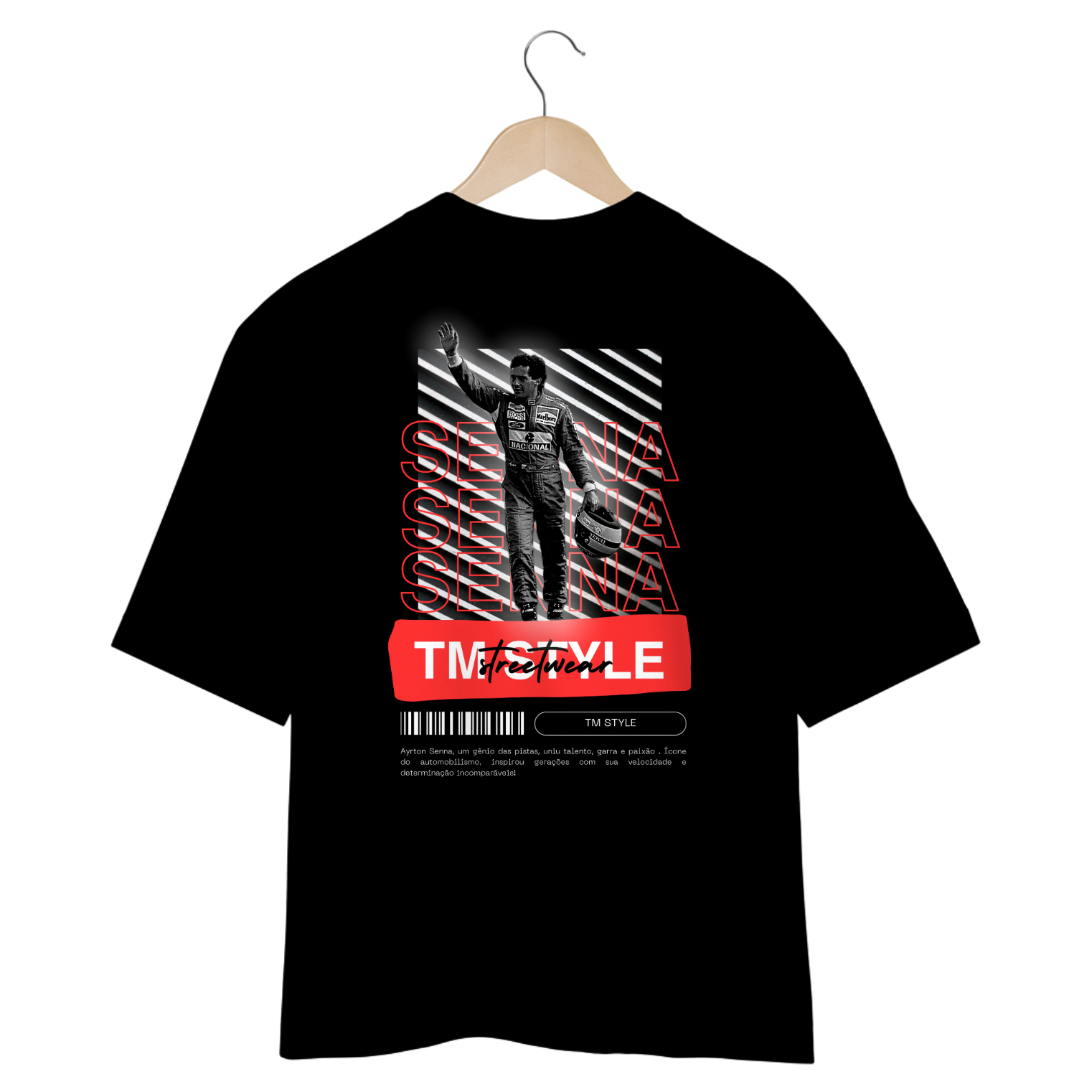 Camisa Oversized Preta AYRTON SENNA