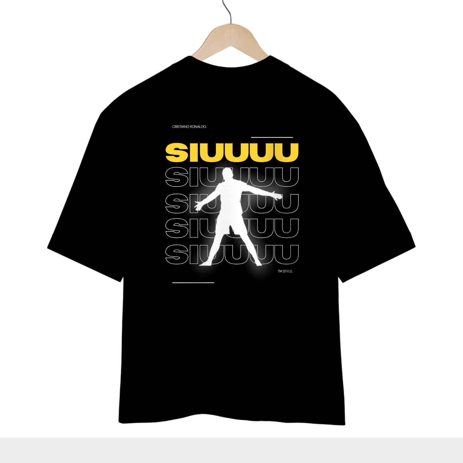 Camisa Oversized Preta CR7 SIUUUU