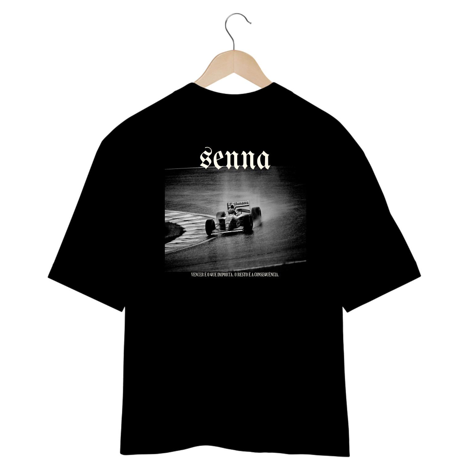 Camisa Oversized Preta AYRTON SENNA Rei das pistas