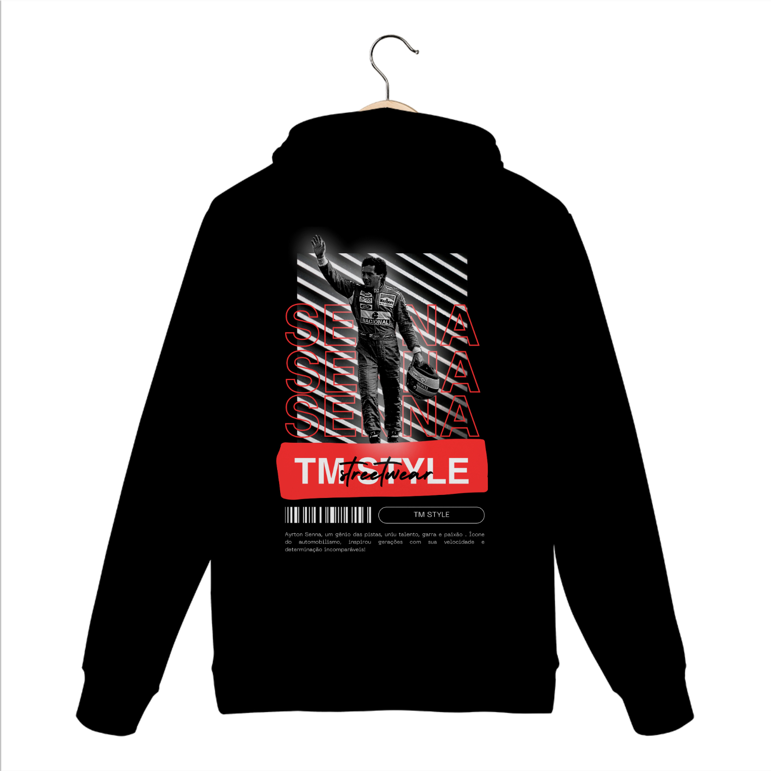 Casaco Preto AYRTON SENNA Rei das Pistas