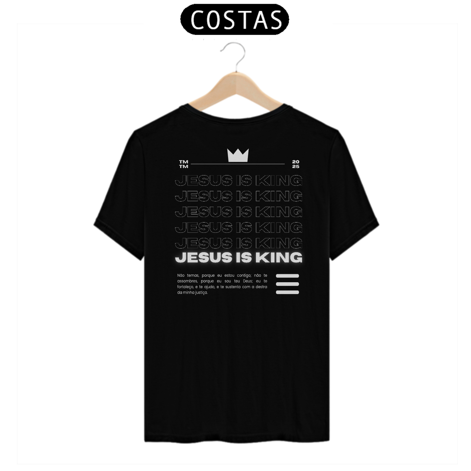 CAMISA JESUS IS KING PRETA