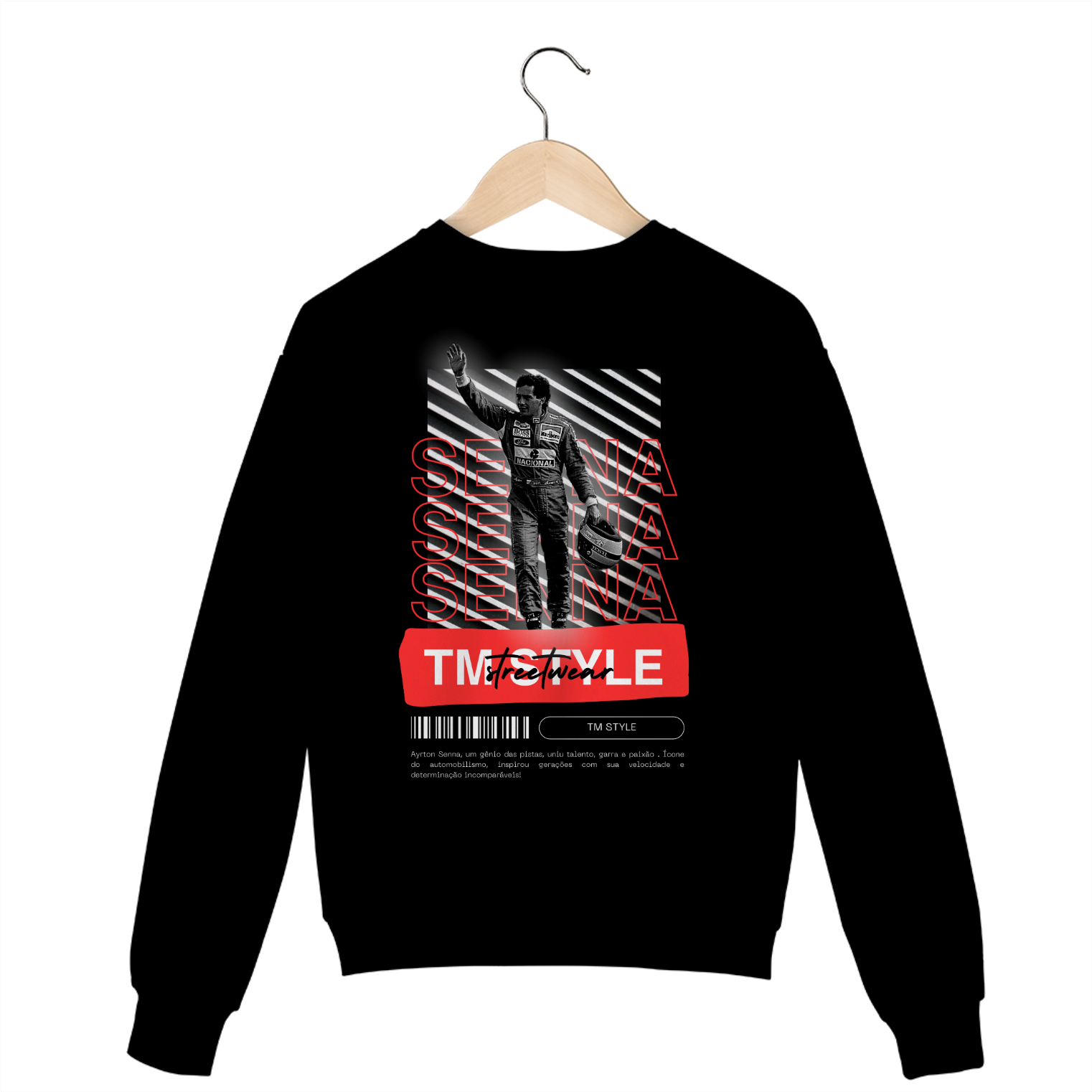 Casaco Fechado Preto AYRTON SENNA