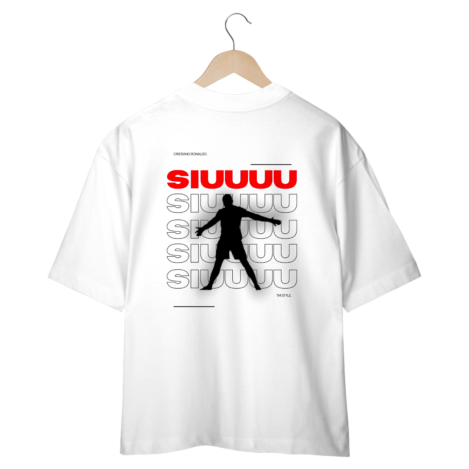 Camisa Oversized Branca CR7 SIUUUU