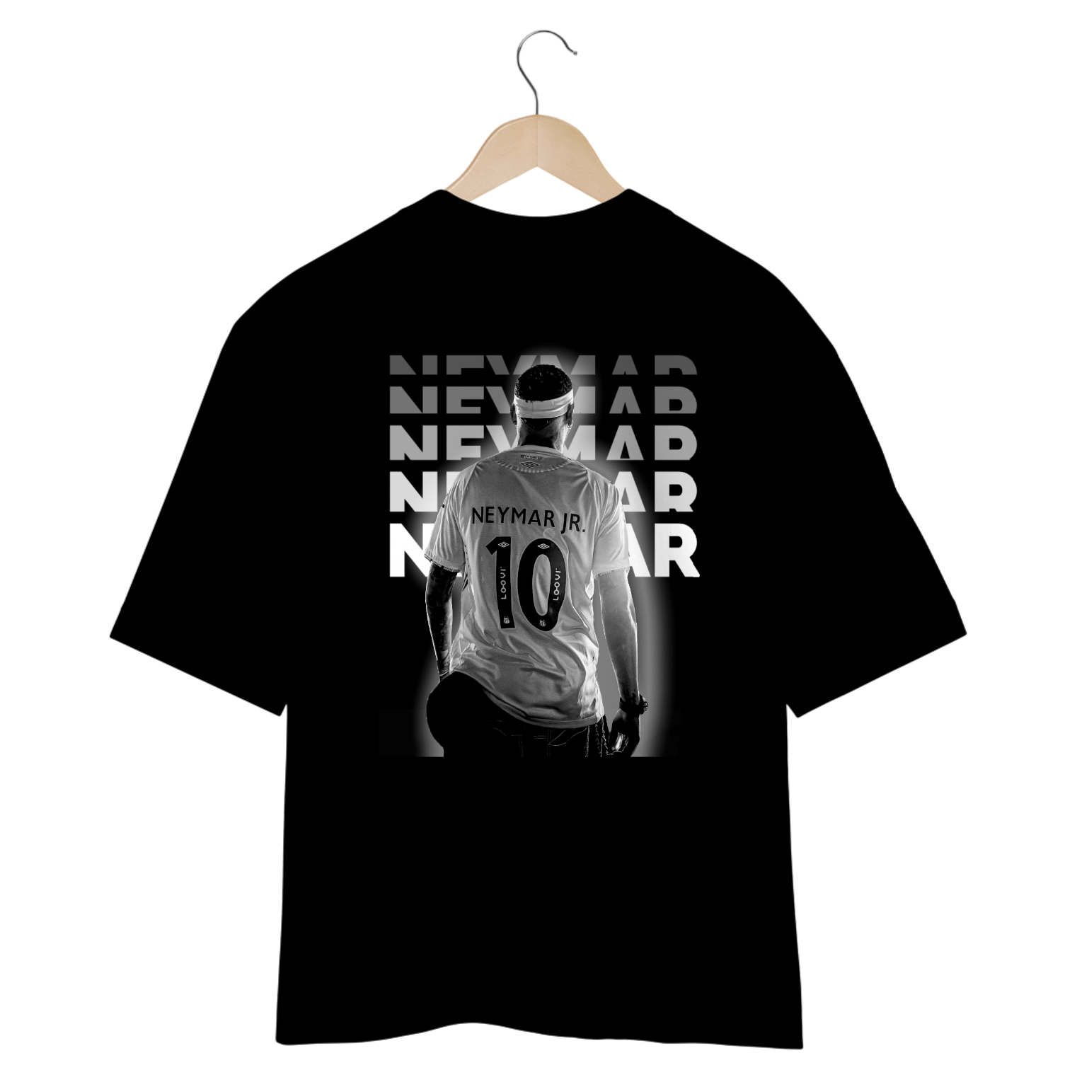 Camisa Oversized Preta Neymar Jr Retorno ao Santos