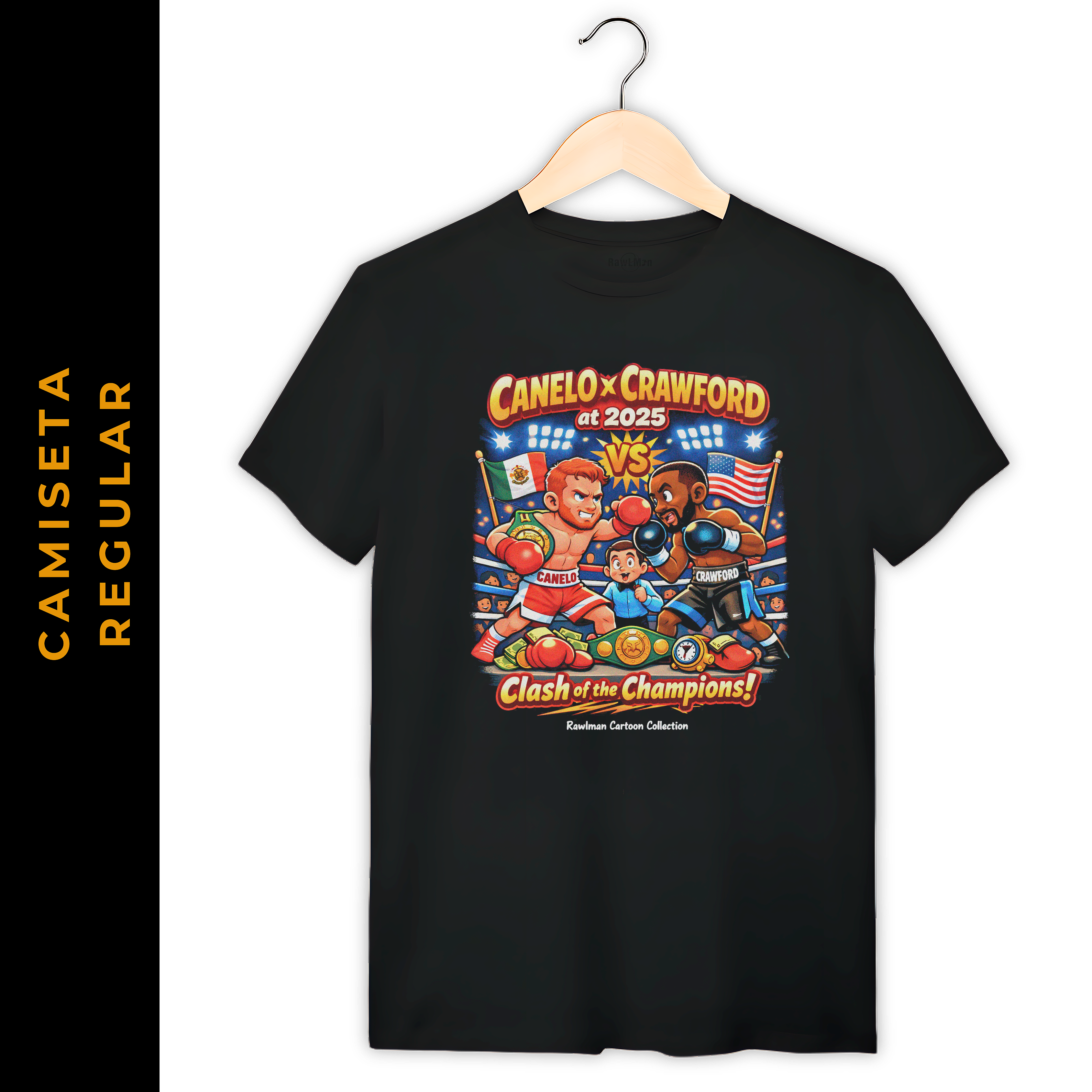 Regular Cartoon Boxe Canelo vs Crawford 2025