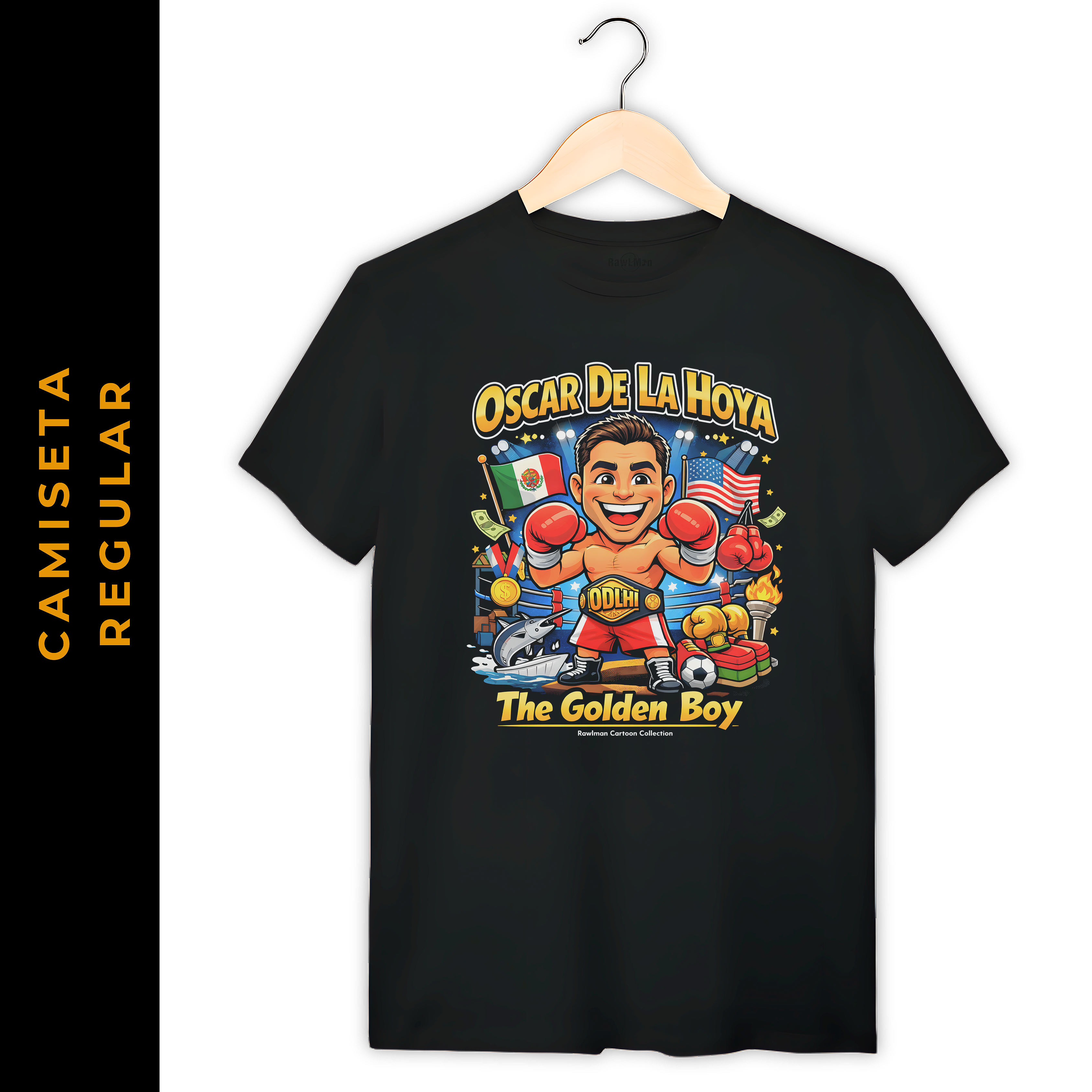 Regular Cartoon Boxe Oscar de La Hoya