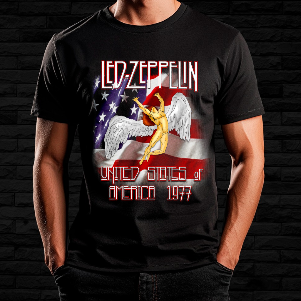 Camiseta Led Zeppelin - USA Tour 1977 | Linha Prime