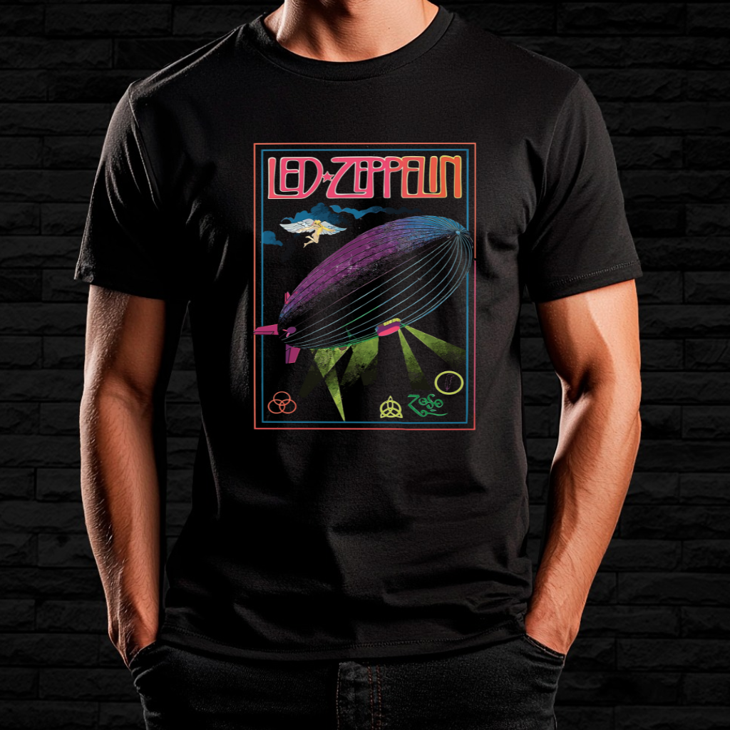Camiseta Led Zeppelin - Psychedelic Dirigible | Linha Prime