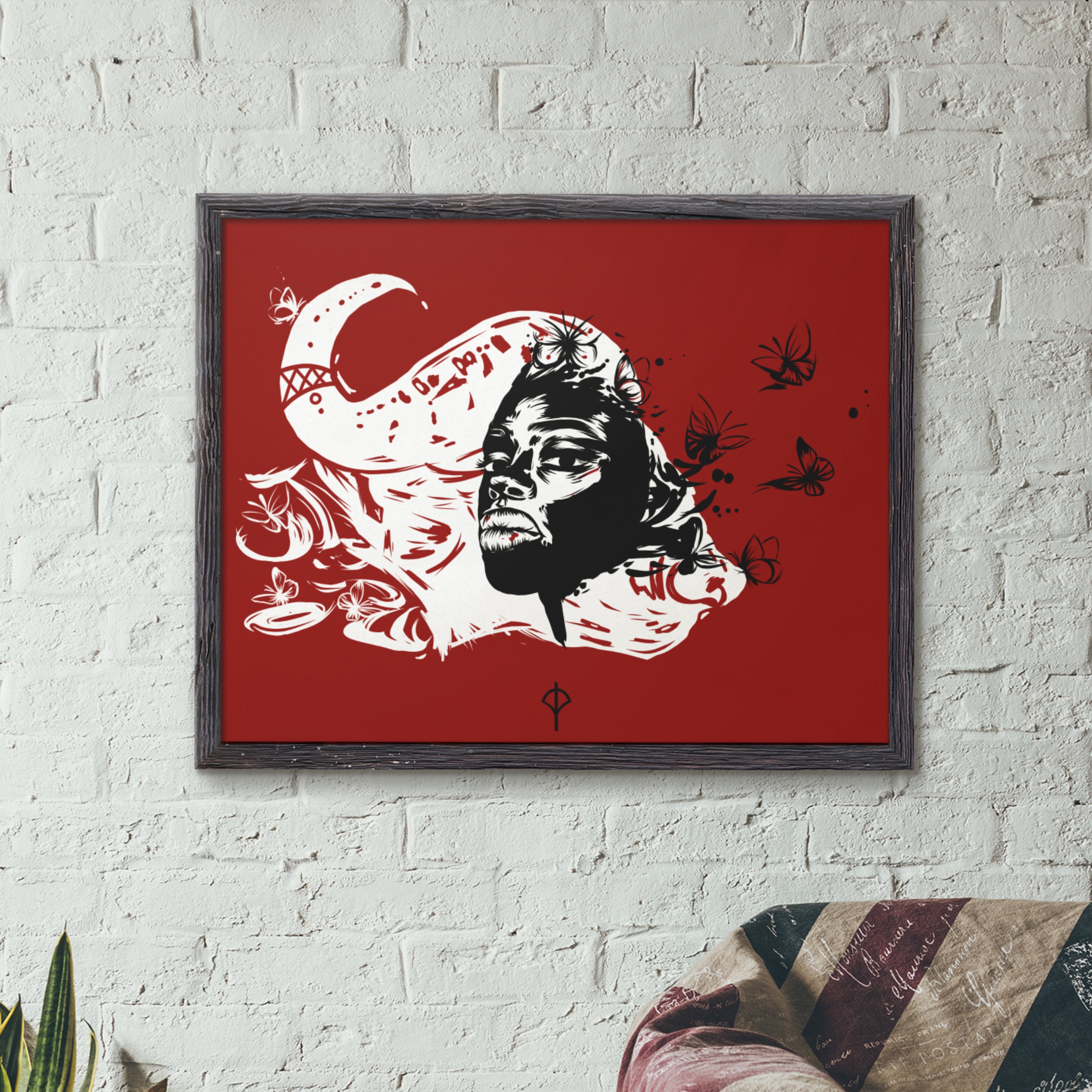 Poster Iansã fundo vermelho