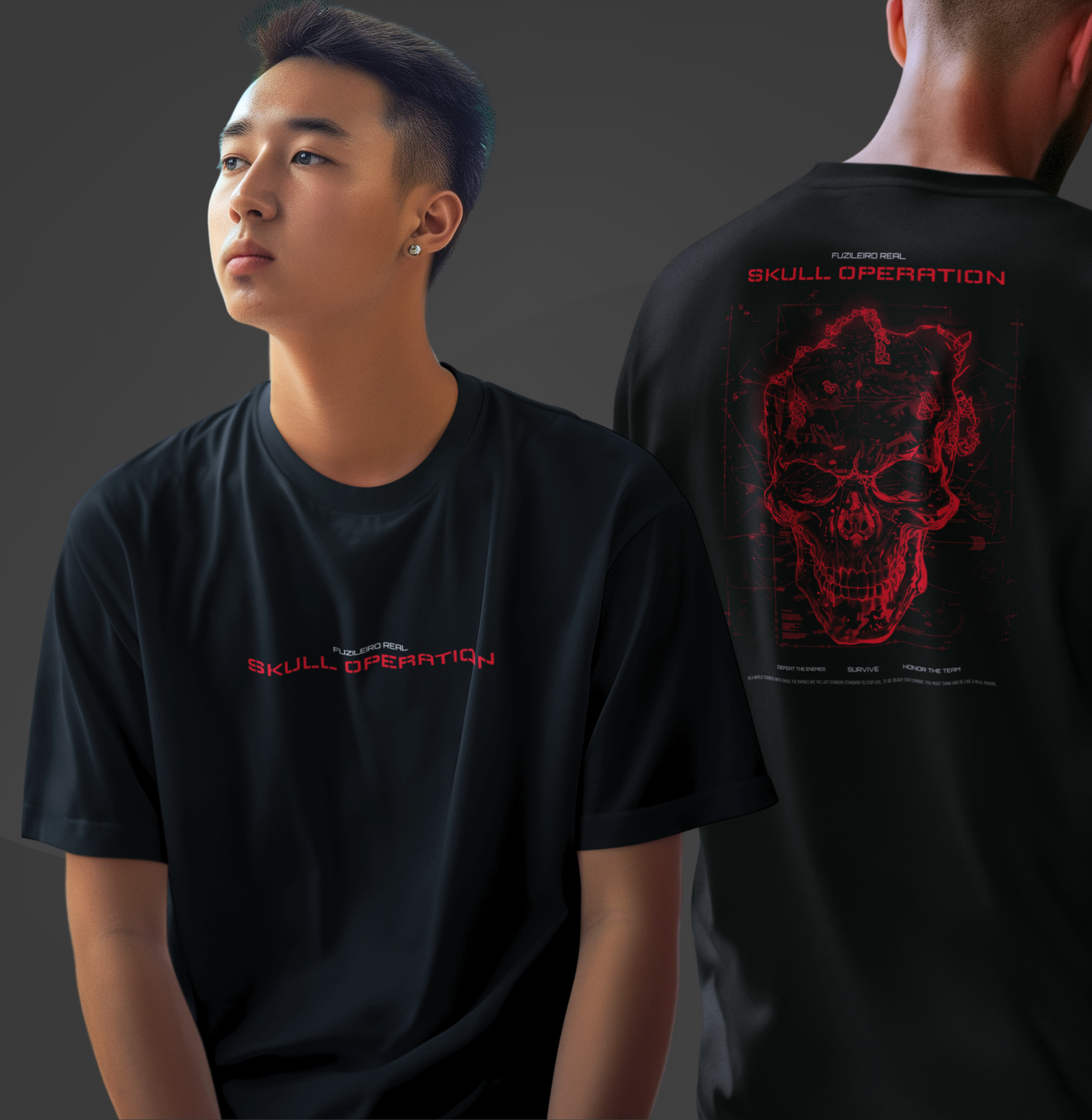 Camiseta Fuzileiro Real Skull Operation