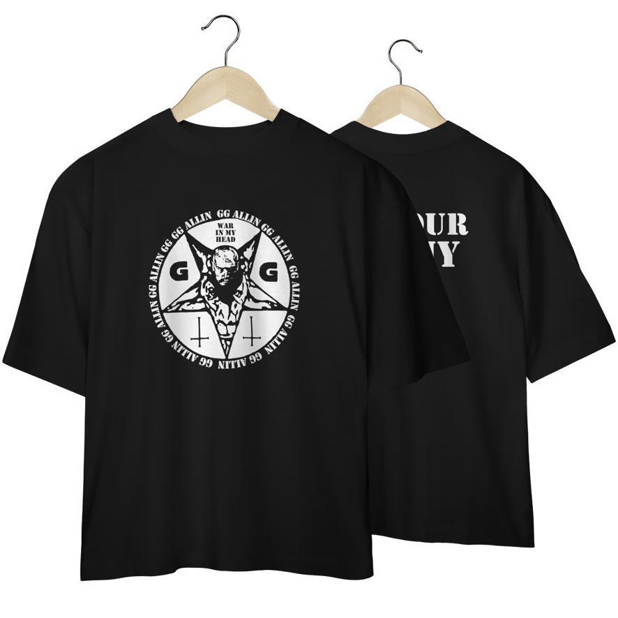Camiseta Oversized GG Allin - Coleção Punk/ Hardcore