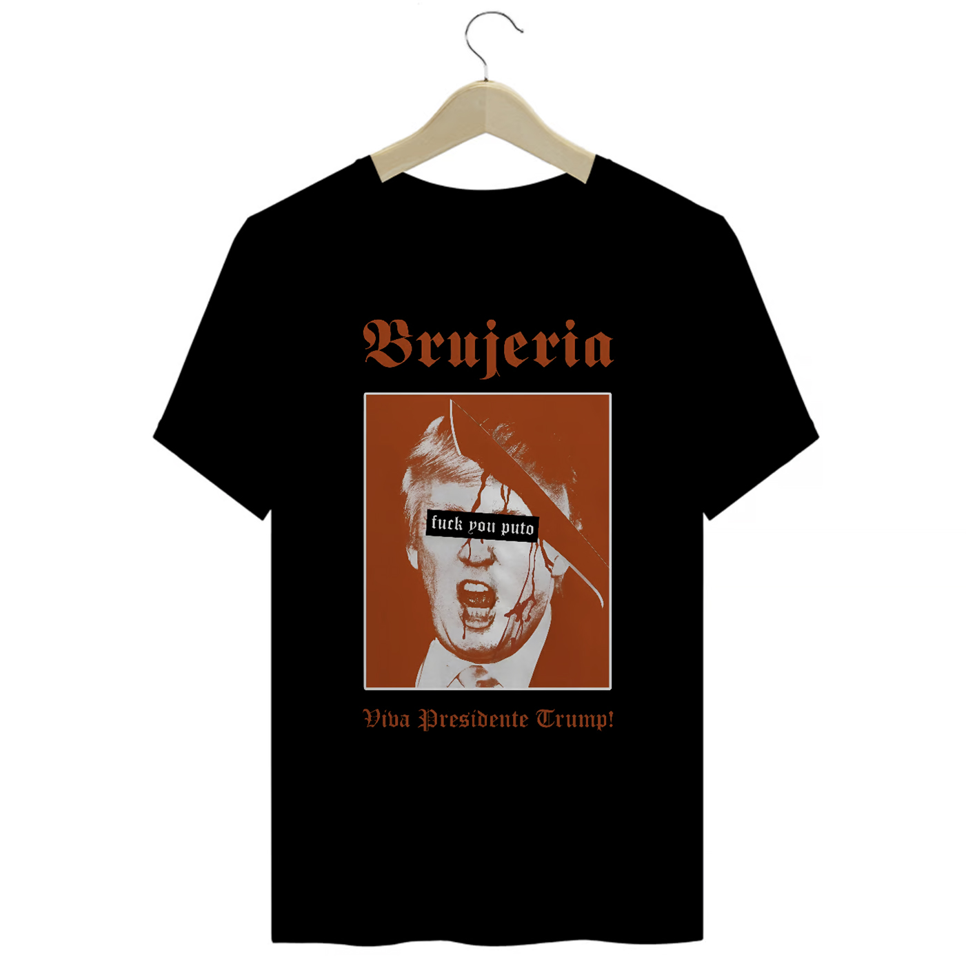 Camiseta Premium Brujeria - Viva Presidente Trump! - Coleção Metal