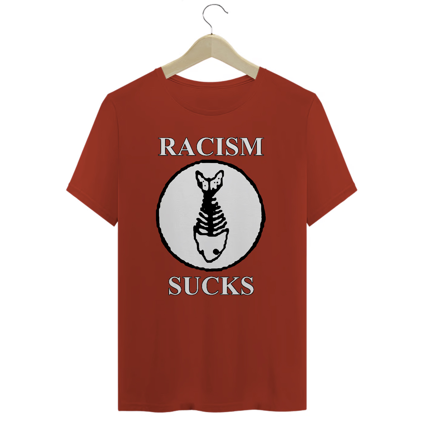 Camiseta Premium Fish Bone - Racism Sucks - Coleção Ska