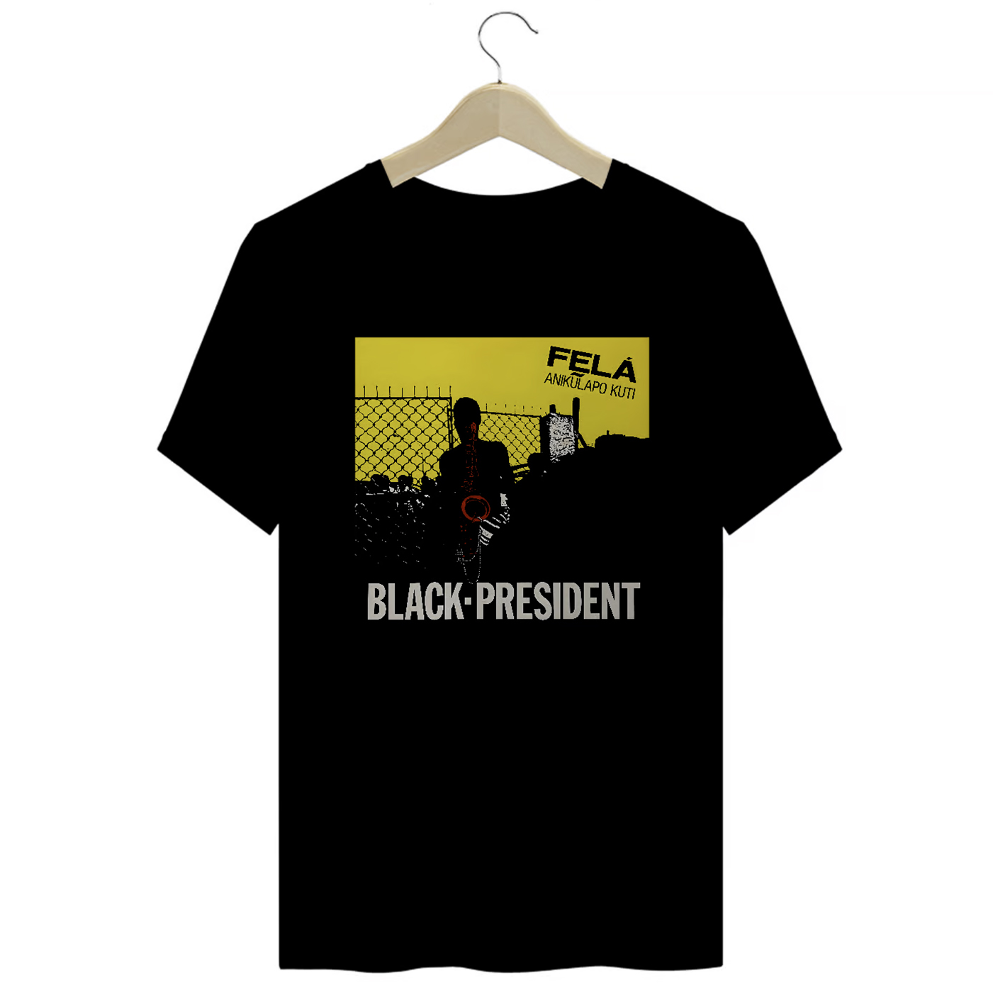 Camiseta Premium Fela Kuti - Black President - Coleção Afro Beat