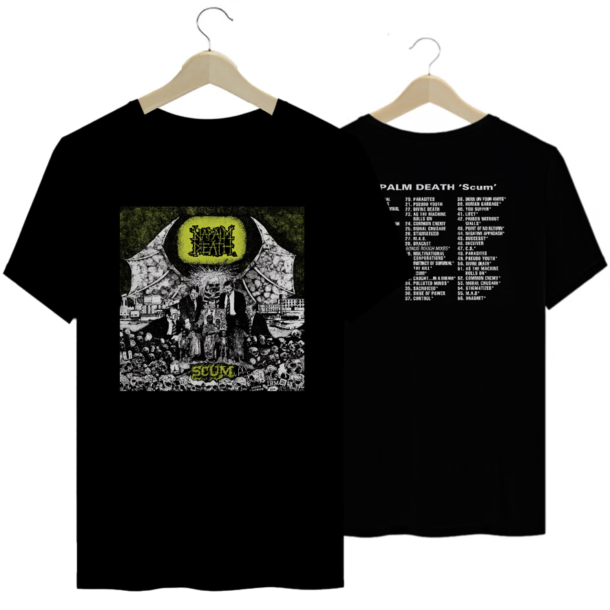 Camiseta Premium Napalm Death - Scum - Coleção Metal/Punk