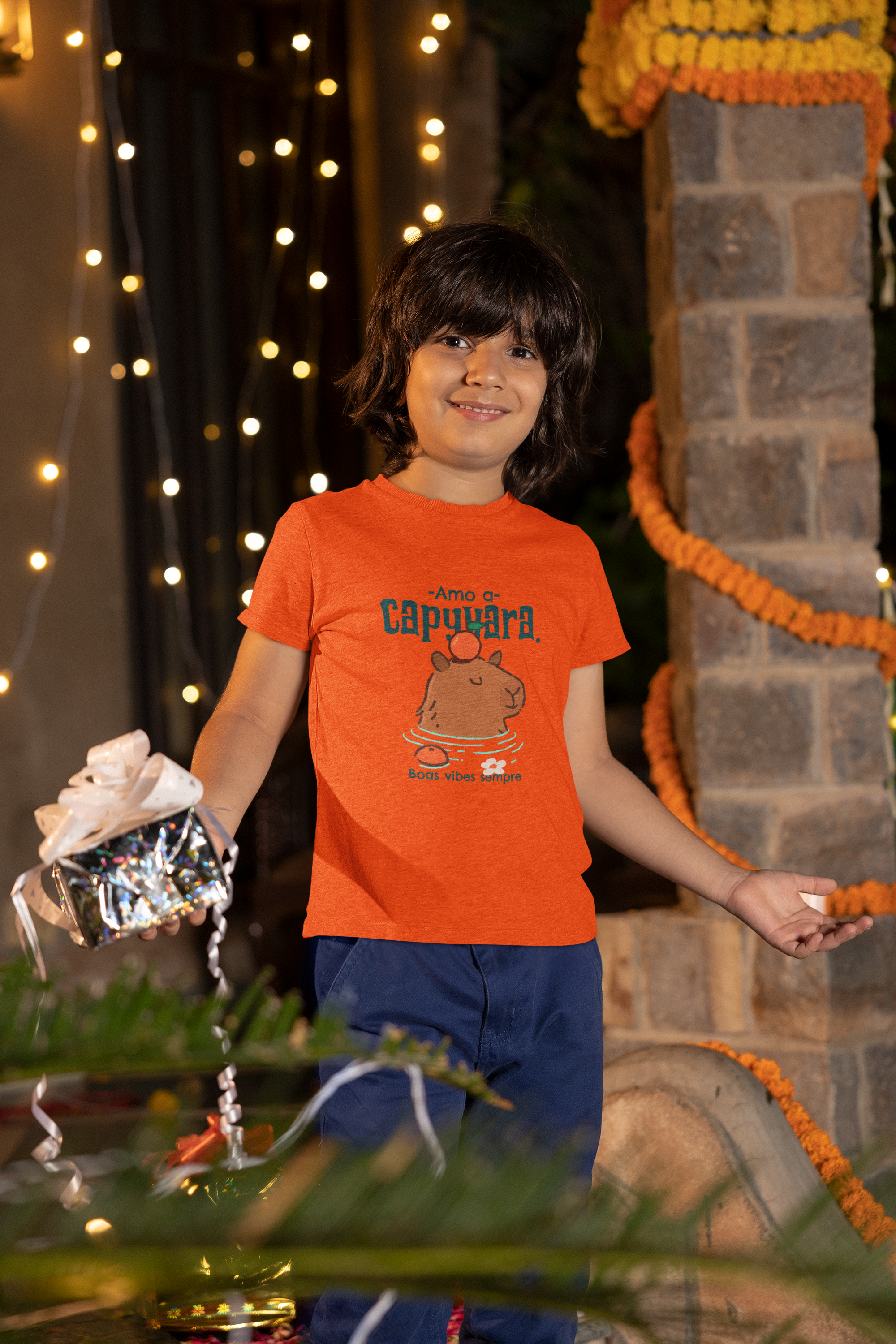 Camiseta Amo a Capivara (2 a 14 anos)