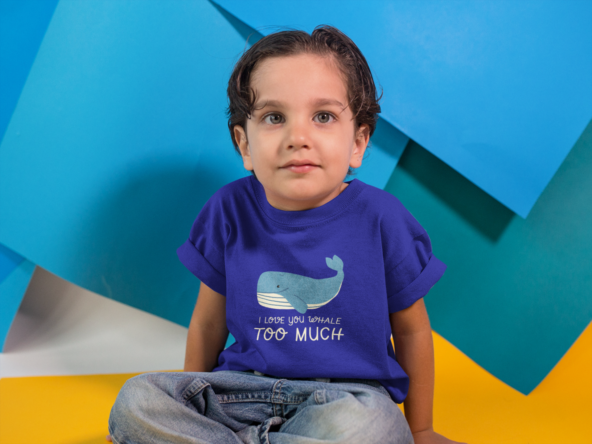 Camiseta I Love You Wale Too Much (2 a 14 anos)