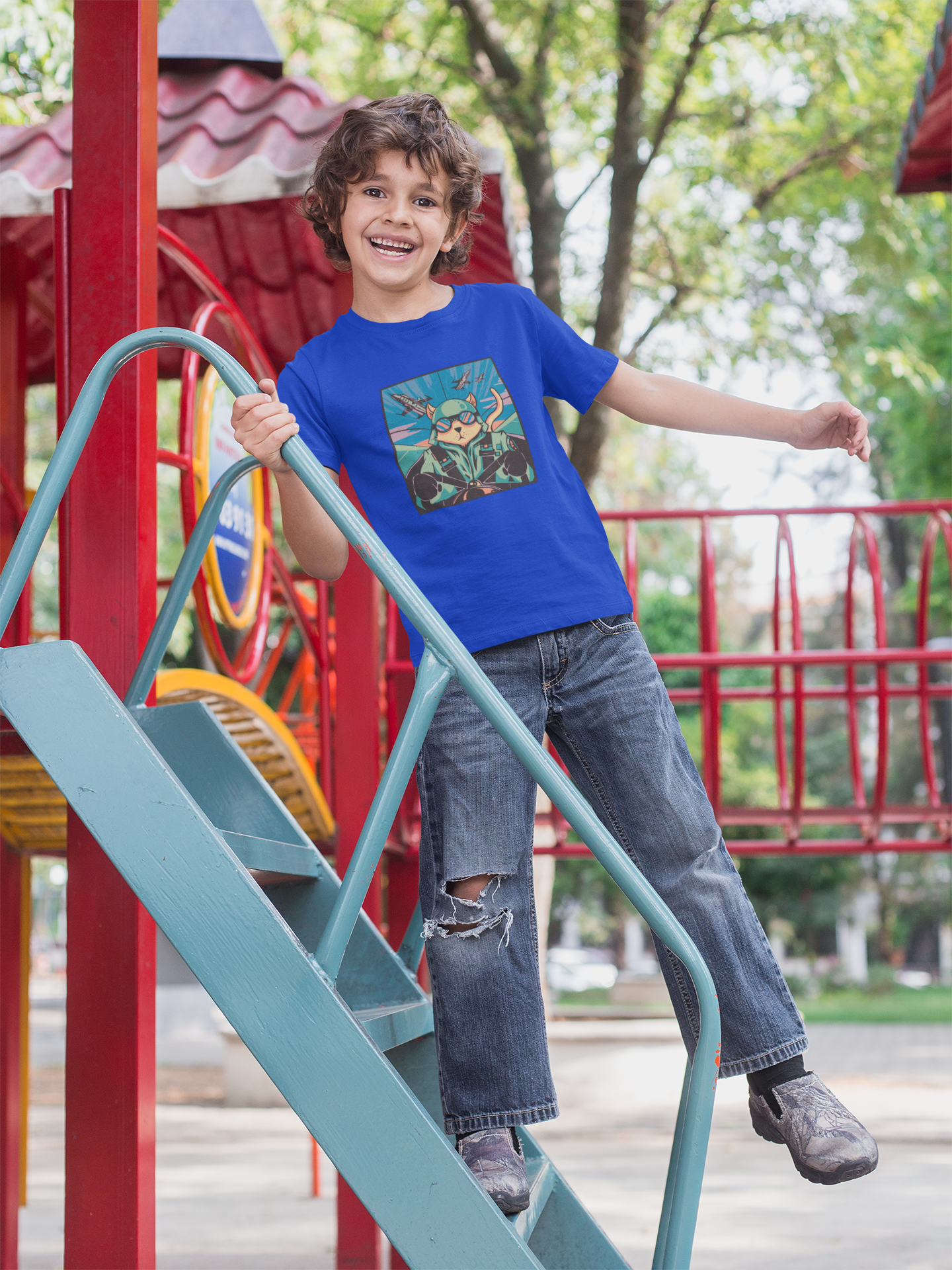 Camiseta Gato no Espaço (2 a 14 anos)