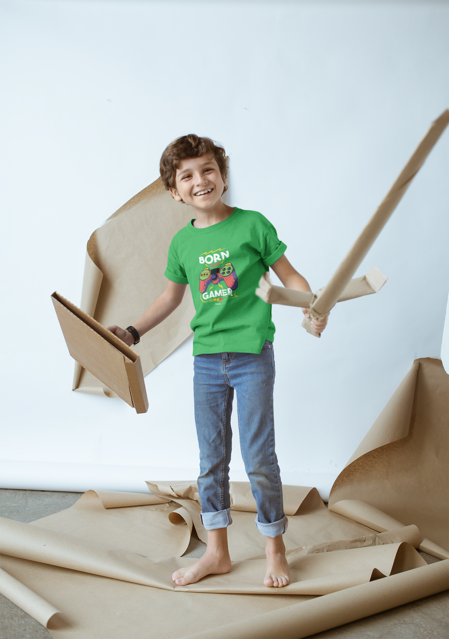 Camiseta Born To Be Gamer (2 a 14 anos)