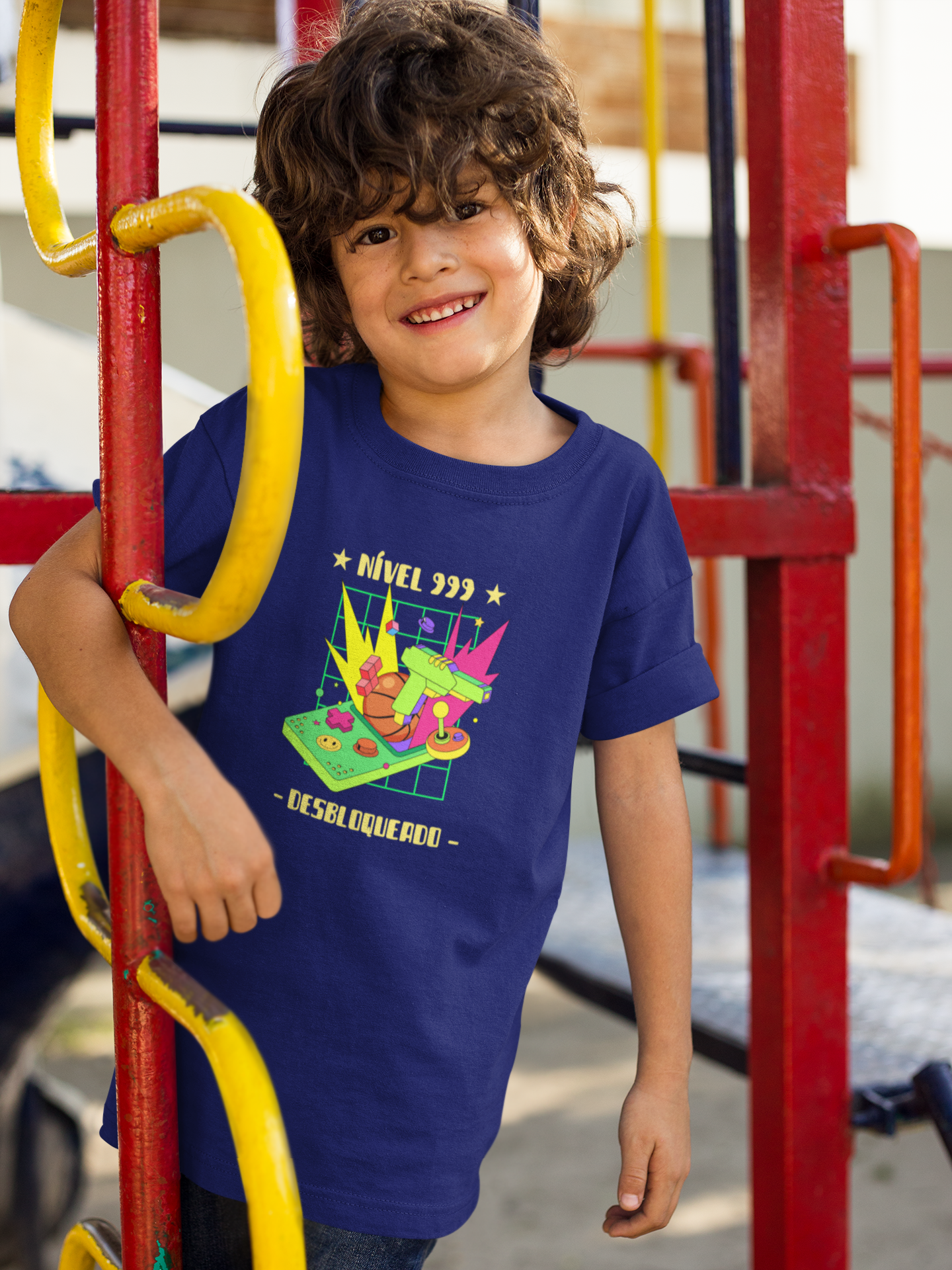 Camiseta Gamer Nível Desbloqueado (2 a 14 anos)
