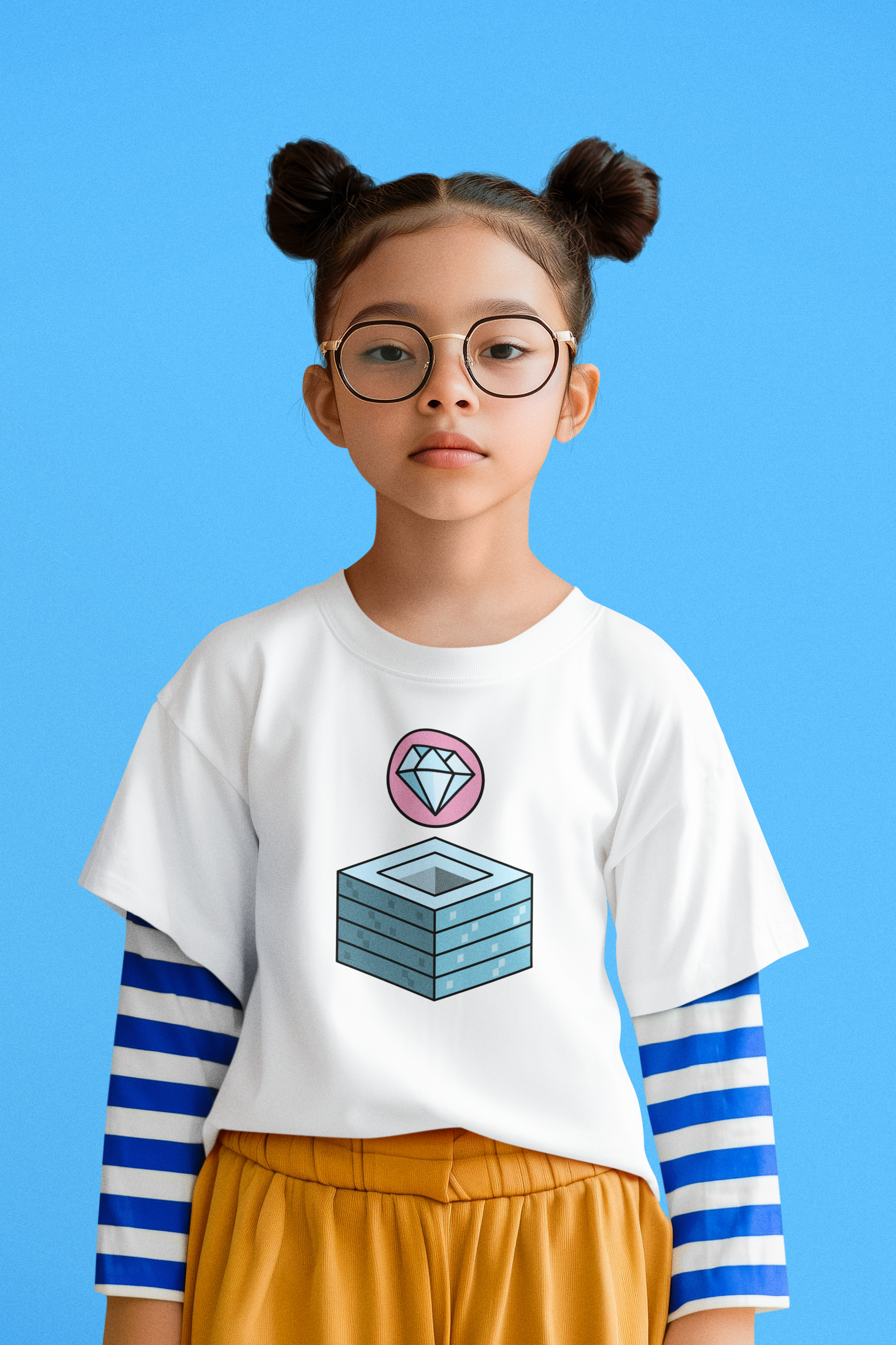 Camiseta Diamante Minecraft (2 a 14 anos)