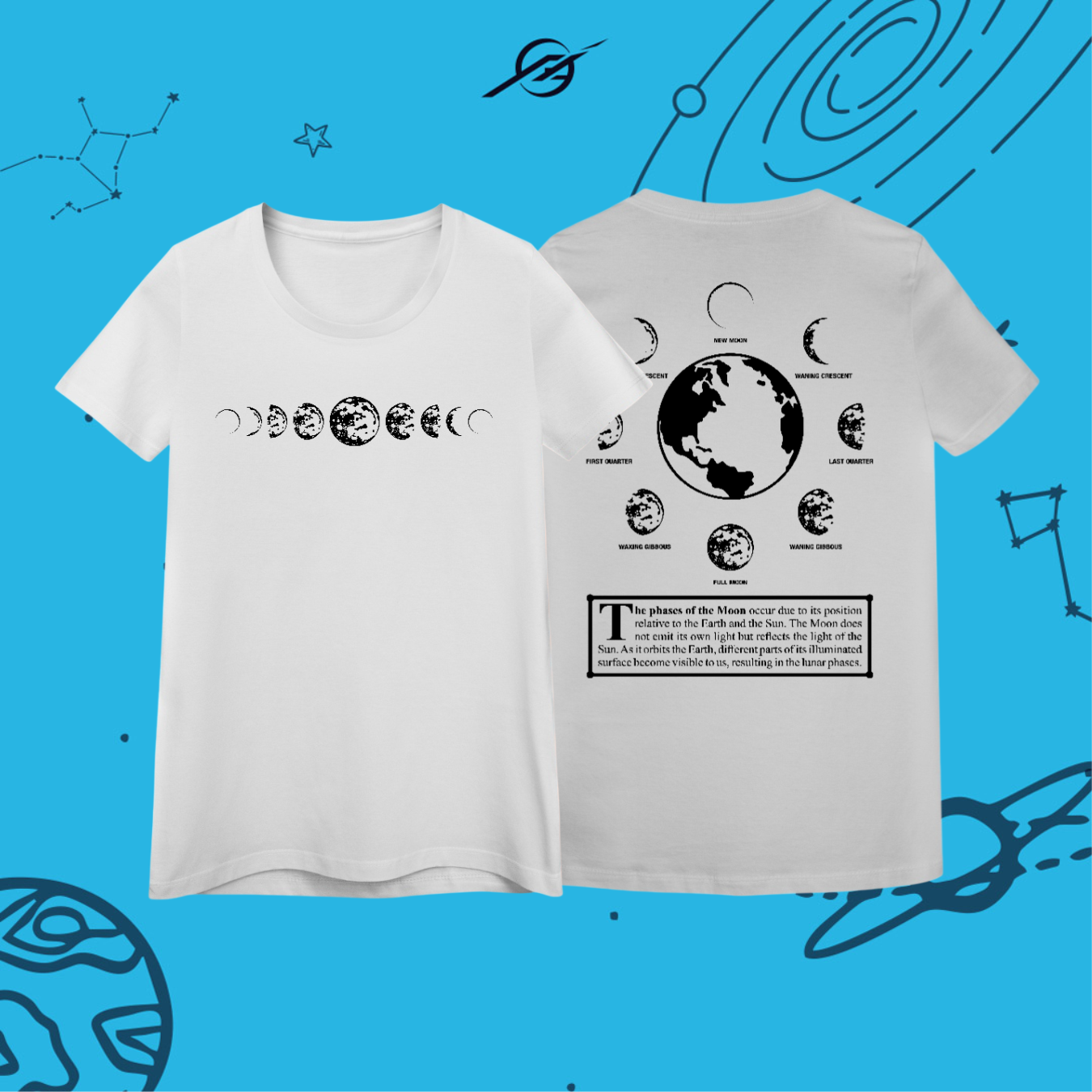 Camiseta Feminina Phases of the Moon
