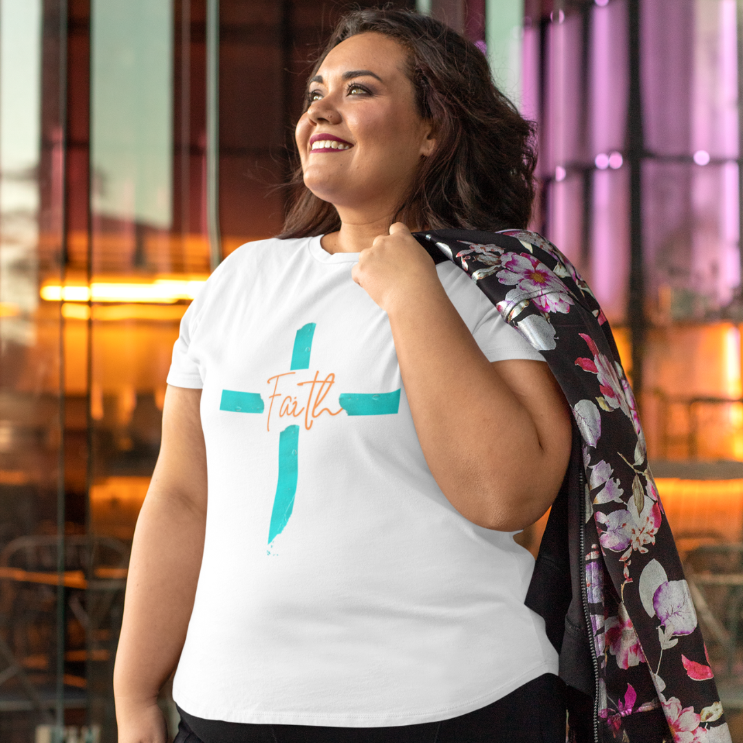 CAMISA PLUS SIZE FAITH CRUZ VERDE ( varias cores )