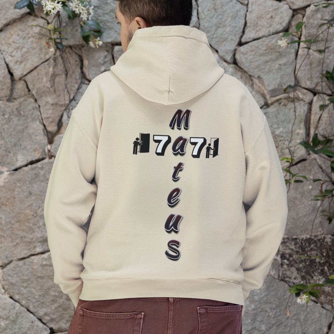 MOLETOM PRIME COM ZIPPER MATEUS 7.7 ESTAMPA PRETA ( varias cores )