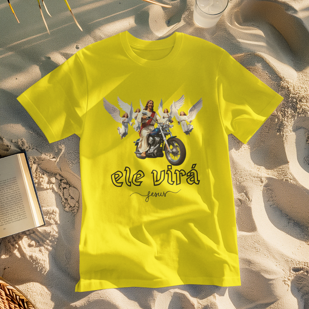 CAMISA QUALITY JESUS NA MOTO ELE VIRÁ 01 ( varias cores )