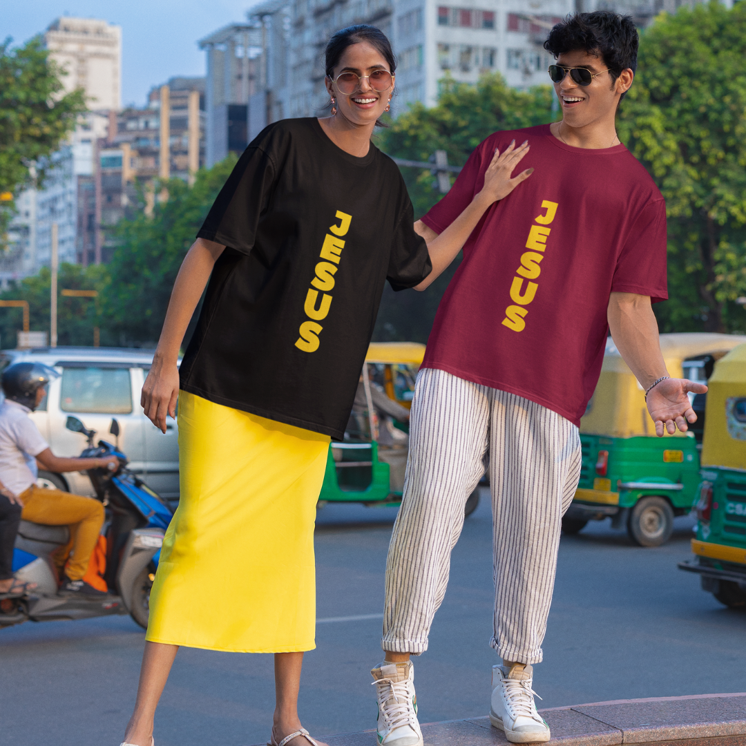 OVER SIZE JESUS NA VERTICAL AMARELA ( varias cores )