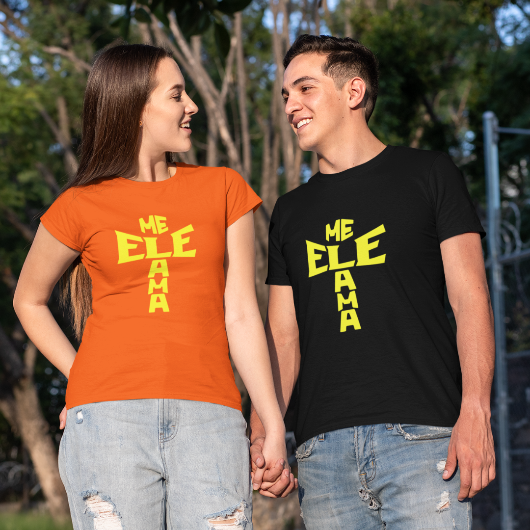 Camisa Quality ele me ama cruz AMARELA ( varias cores )