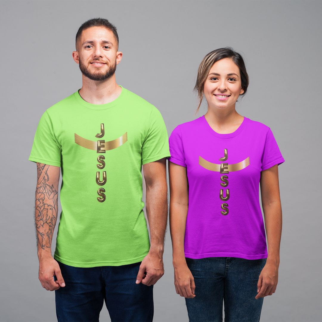 CAMISA SPORT DRY UV DOURADA JESUS EM CRUZ ( varias cores )