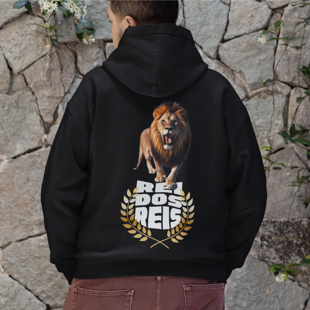 MOLETOM PRIME COM ZIPPER LEÃO REI DOS REIS 01 ( varias cores )