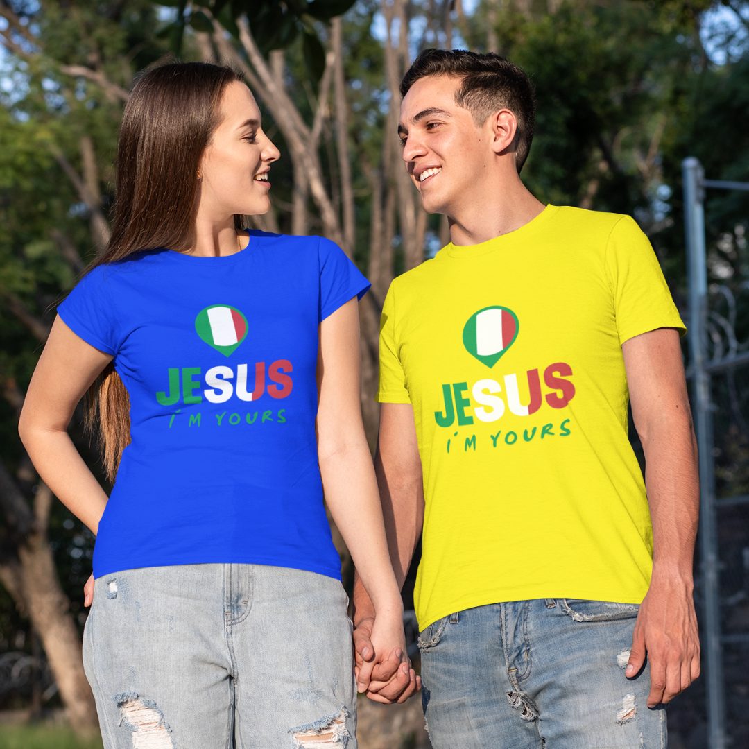 CAMISA QUALITY JESUS I´M YOURS ITALIA ( varias cores )
