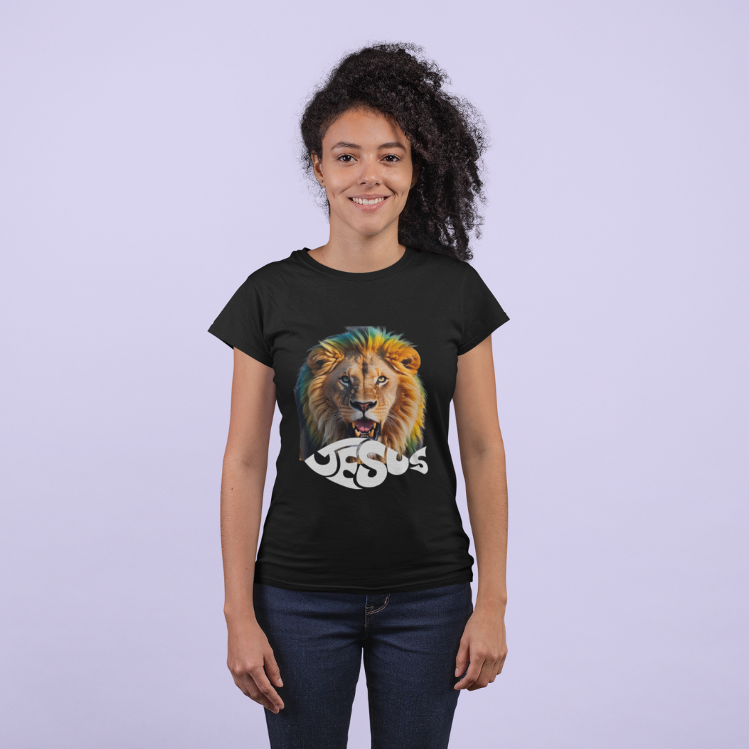 BABY LONG QUALITY LEÃO ESCRITO JESUS ( varias cores )