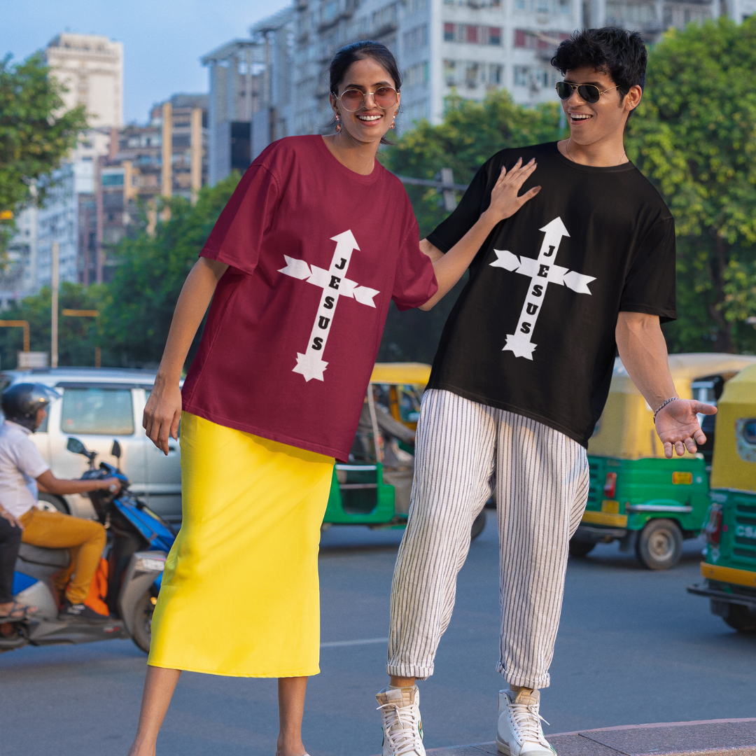 OVER SIZE JESUS COM SETAS ( varias cores )