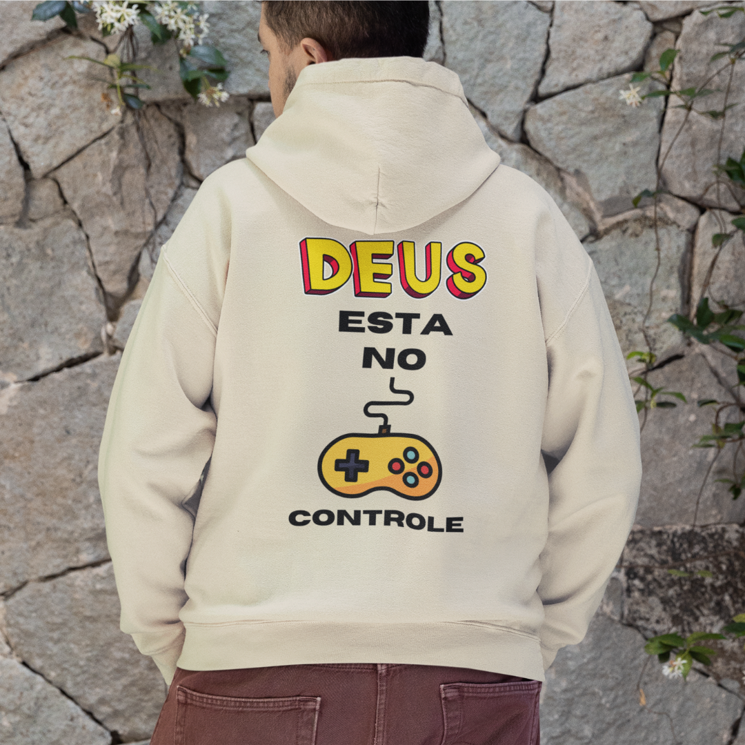 MOLETOM PRIME COM ZIPPER DEUS ESTA NO CONTROLE 02 ( varias cores )