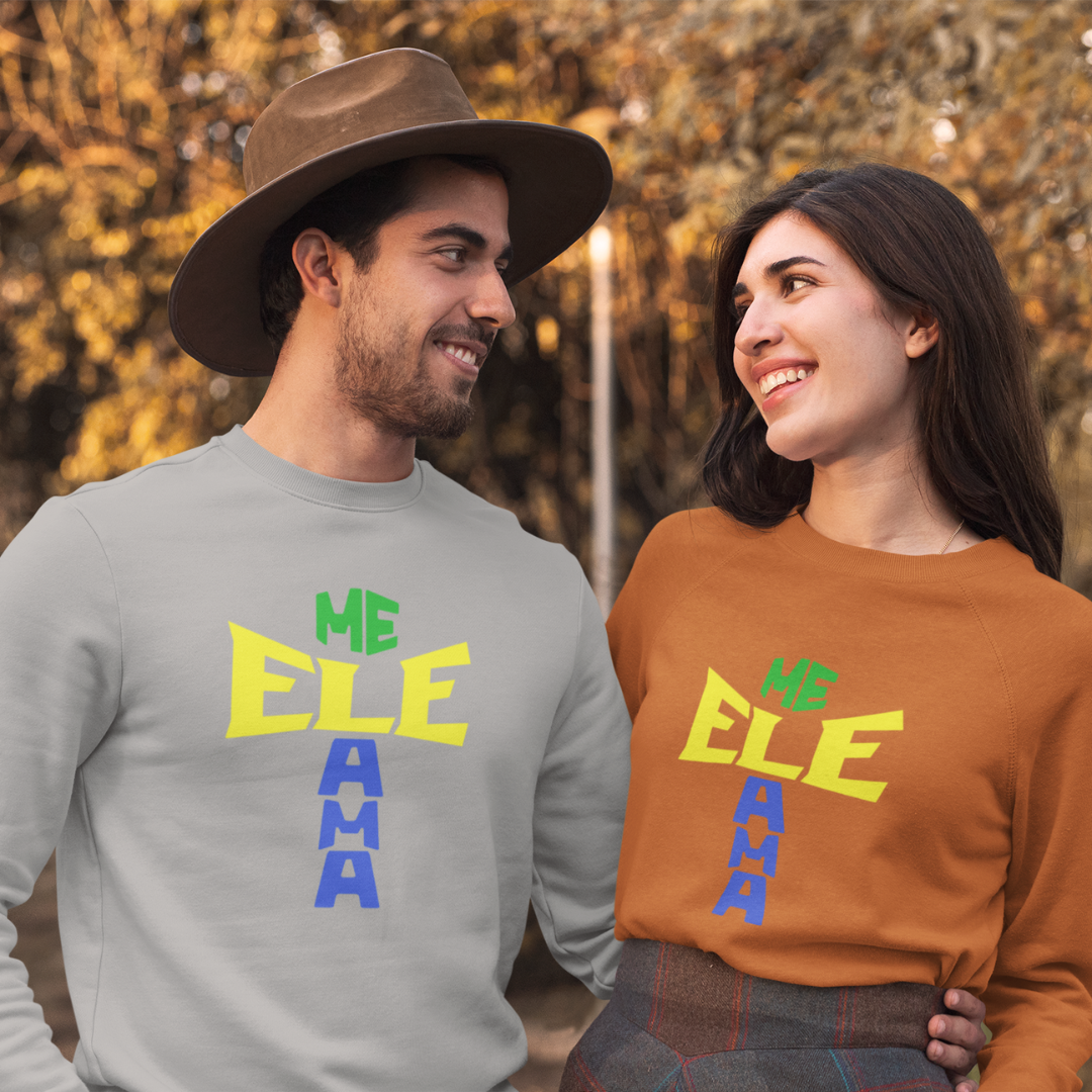 MOLETOM FECHADO ELE ME AMA BRASIL ( varias cores )