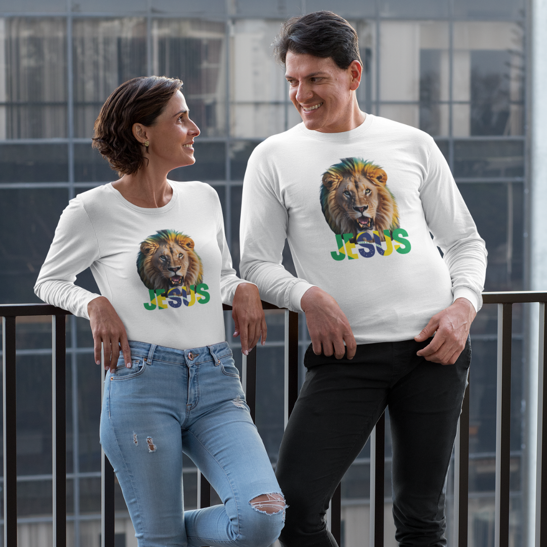 CAMISA MANGA LONGA SPORT DRY UV LEÃO JESUS BRASIL  (  varias cores )