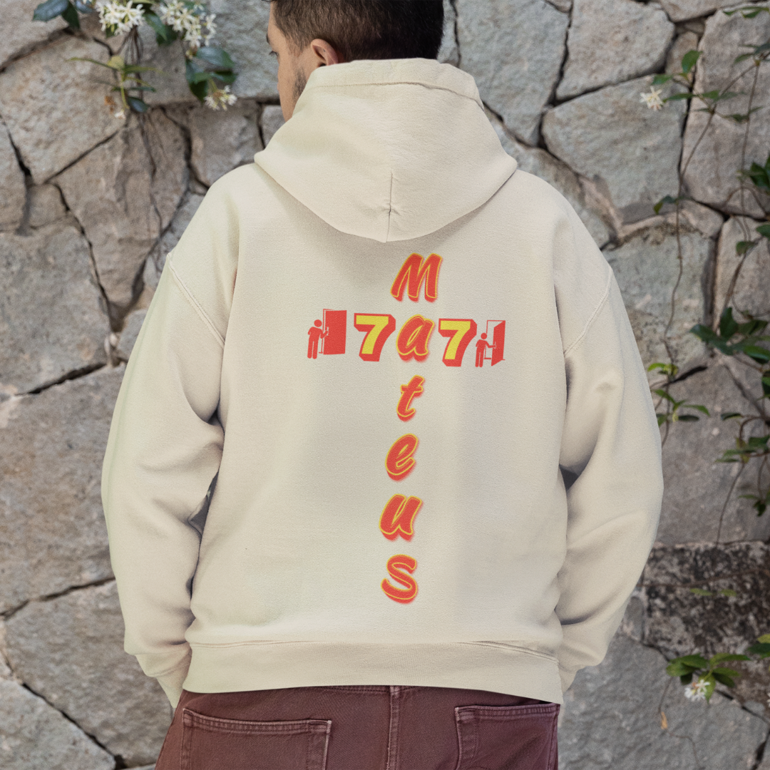 MOLETOM PRIME COM ZIPPER MATEUS 7.7 ESTAMPA LARANJA ( varias cores )