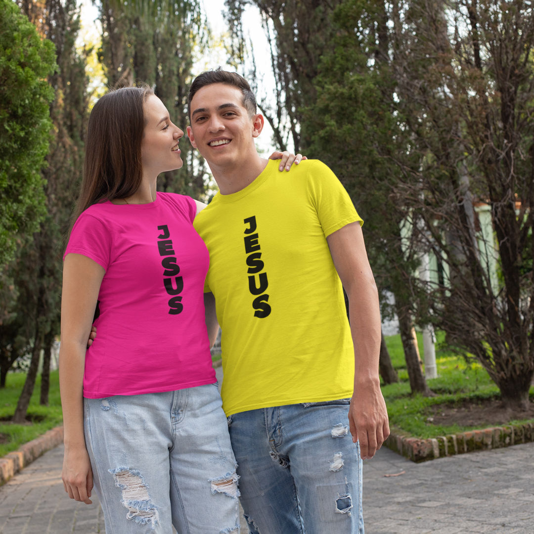 CAMISA QUALITY JESUS NA VERTICAL ( varias cores )